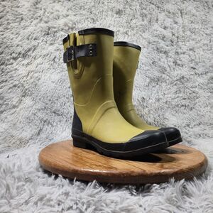 Nomad Womens Size 8 Mustard/Black Waterproof Retro Casual Puddles Rain Boots